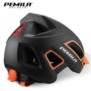 Casques de cyclisme PEMILA hommes vtt casque de vélo vélo en toute sécurité casquette Ultra léger montagne route sport équitation avec feu arrière LED 231213