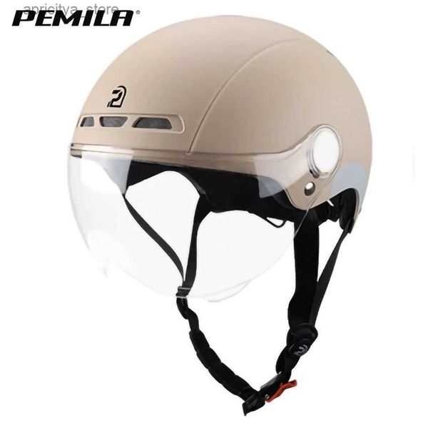 Casque de cyclisme Pila hommes femmes casque cycliste avec goggs ns bicyc casque MTB vélo rcctive autocollant e-vélo de vélo de vélo de vélos l48