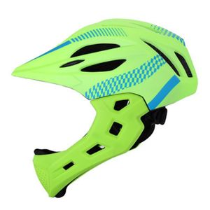 Casques de cyclisme protection menton détachable casque de vélo équitation vélo enfants avec feu arrière unisexe visage intégral coffre-fort extérieur