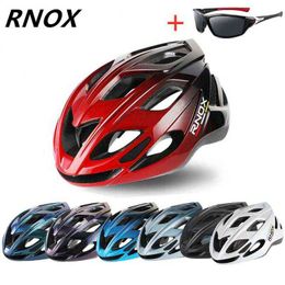 Cycling -helmen RNOX Ultralight Cycling -helm met zonnebril schokabsorberende MTB Bicycle Helmm Mannen Women rijden Veiligheid Caps Bike Equipment T220921