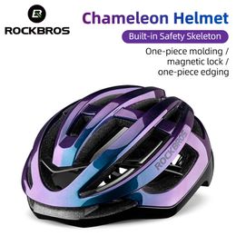 Fietshelmen ROCKBROS Ultralight Fietshelm Mannen Integraalgegoten Vrouwen MTB Road Ademende Ventilatie Sport Veiligheid Fiets 230801