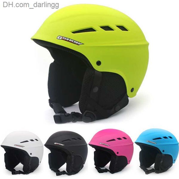 Cascos de ciclismo Casco de esquí Hombres Mujeres Padres Niños Casco completo Equipo de snowboard profesional Nieve dura Deportes Cabeza Equipo protector Q230907