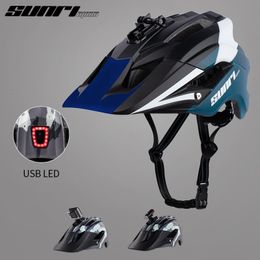 SUNRIMOON VTT Casque de vélo de route Dirt avec pare-soleil Capacete Ciclismo Casco Bicicleta Moto Vélo pour homme 230801