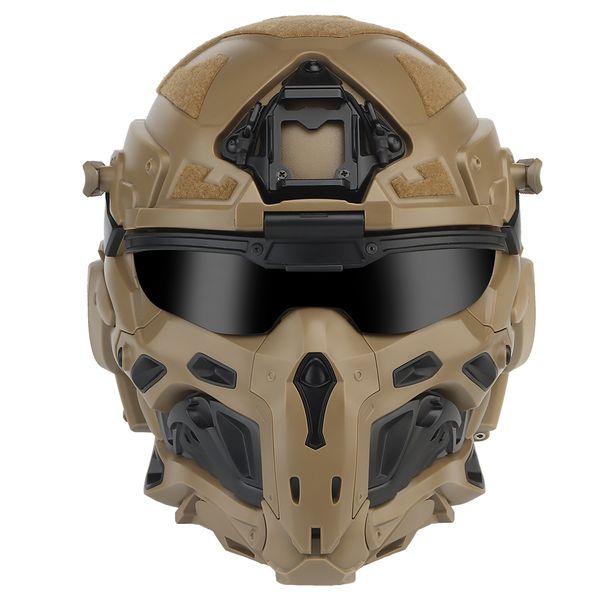 Casques de cyclisme Casque intégral tactique Équipement de chasse militaire rapide Casques de protection avec masque de tir Airsoft Sécurité Paintball Cs Army 230728