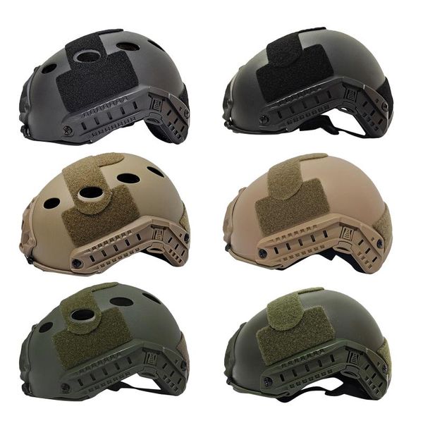 Cascos de ciclismo, casco protector táctico, correas ajustables, rieles laterales, equipo de protección, equipo para juegos militares CS