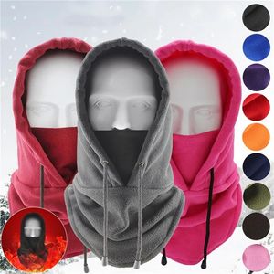 Fietshelmen Thermische Fleece Bivakmuts Hoed Capuchon Halswarmer Gezichtsmasker Outdoor Winter Skiën Sport Mannen Gemaskerde Caps 231023