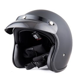 Fietsen helmen vintage motorhelm voor mannen klassieke retro open gezicht ontwerp lichtgewicht punt gecertificeerde motor cruiser casco 230814