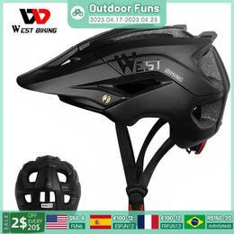 Cycling-helmen West Biking Bicycle Helmet Trail XC MTB All-Terrain Bike Helmet Off-Road Casco Ciclismo Bicicleta Mountain Bike Cycling Helme P230419