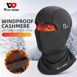 Fietshelmen WEST BIKING Winter Warm Bivakmuts Hoed Ademende Cap Outdoor Sport Volledige Gezicht Cover Sjaal Motor Fietshelm Voering 231023