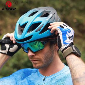 Cycling Helmen X-Tiger Bike Helmet met USB Readargeab Rear Light Mountain Road Bicyc Helmets voor mannen Vrouwen Volwassen buitenfiethelmen L48