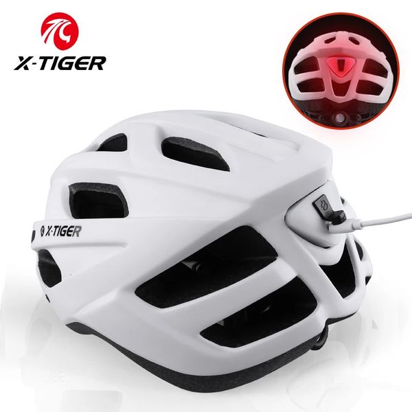 Casques de cyclisme X-TIGER casque de cyclisme homme femmes lumière LED casque route VTT casque de vélo casque Rechargeable bord Design casque 231216