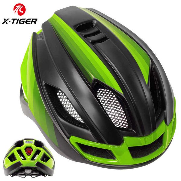 Casques de cyclisme X-TIGER casque de vélo de route de montagne intégralement moulé lumière LED casque de cyclisme de sécurité casque de vélo de sport ultraléger T220921