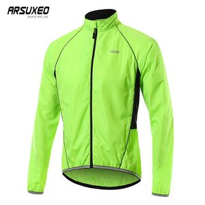 Fietsjacks ARSUXEO Heren Buitenshuis Fietsjack Sport waterdicht Sneldrogend Windjack Hardlopen Zonbescherming Fietsen Huidkleding 230801