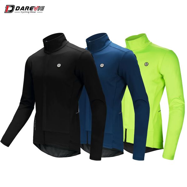 Vestes de cyclisme DAREVIE veste de cyclisme 10mm résistant à l'eau coupe-vent garder au chaud thermique cyclisme Softshell hiver pour non respirant 231109