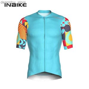 Vestes de cyclisme INBIKE 2024 été vélo maillot hommes à manches courtes séchage rapide hommes cyclisme chemise avec 3 poches et fermeture éclair complète vtt vêtements 24329