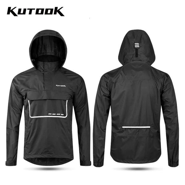 KUTOOK Sports de plein air hommes imperméable vtt moto veste de course coupe-vent respirant imperméable vêtements réfléchissants 231009