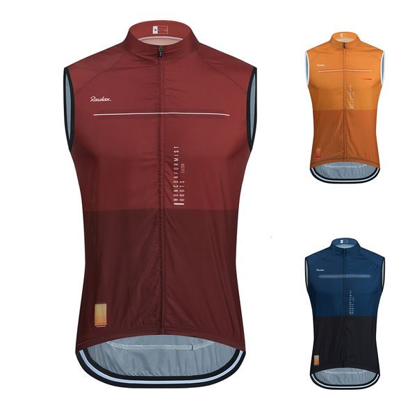 Chaquetas de ciclismo Hombres Raudax Chaleco de ciclismo sin mangas Malla Ciclismo Bicicleta Bicicleta Camiseta Jersey Ropa de ciclismo a prueba de viento Gilet Chaleco de motocicleta 230503