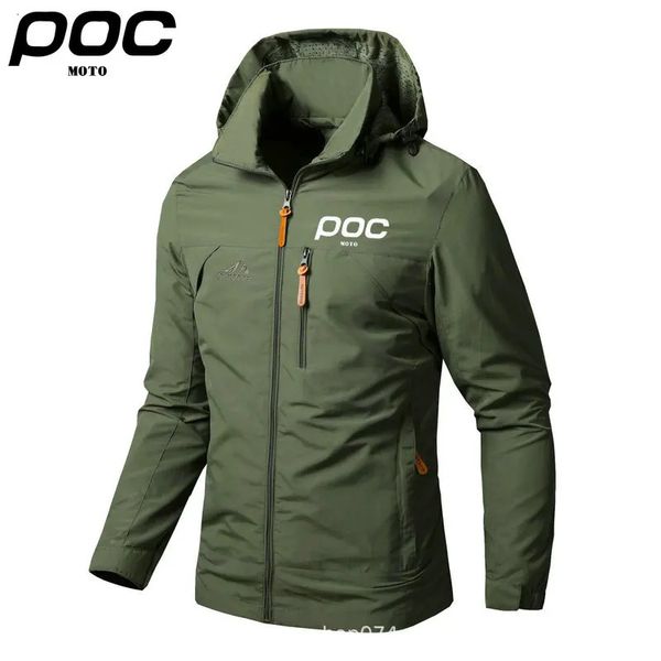 Vestes de cyclisme Coupe-vent pour hommes imperméable à capuche Moto POC veste de cyclisme vêtements de vélo en plein air imperméable coupe-vent Sport tactique extérieur 231216