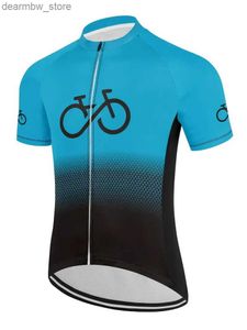 Vestes de cyclisme Hommes décontracté numérique imprimé maillot de vélo hommes fermeture éclair élastique respirant léger à manches courtes VTT veste 24328