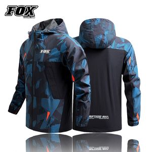 Cycling Jackets Mountain Bike Clothes Men Cycling Team Windproof Bicycle Jackets Man Outdoor Sports Fishing Running Hooded Motocross Coat 230919
