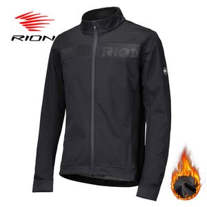 Cycling Jackets RION Windbreaker Thermal Cycling Jacket Man Winter Bicycle Clothing Windshield MTB Reflective Bike Jackets for Men Maillot 230921