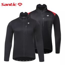 Santic Heren Fietsen Jassen Herfst Winter Winddicht MTB Jassen Jas Warm Houden Ademend Comfort Kleding KC6104 230829