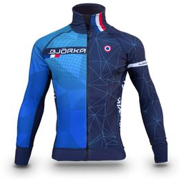 Fietsjacks Winterwielrennen Thermisch fleece heren met lange mouwen Frankrijk/Italië/Zwitsers/België Jersey Chaqueta Ciclismo Hombre Bikerjack 230911