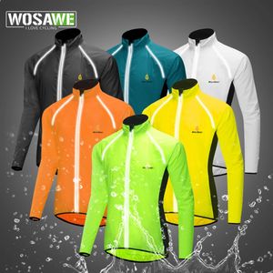 Chaquetas de ciclismo Wolfbike Chaqueta de ciclismo Invierno Hombres Cortavientos Repelente al agua Bicicleta reflectante Manga larga Parabrisas Abrigo Ropa de bicicleta 231201