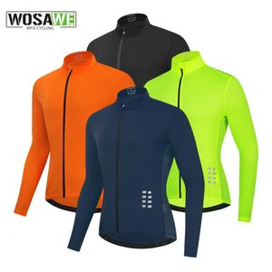 Cycling Jackets WOSAWE veste de cyclisme hommes coupe-vent respirant maille Ciclismo VTT course équitation vélo manches courtes veste 231216