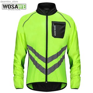 Fietsjacks WOSAWE Fietsregenjas Hoge zichtbaarheid Multifunctioneel Jersey Road MTB Fiets Winddicht Sneldrogend Regenjas Windjack24329