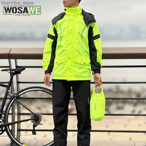 WOSAWE cyclisme imperméable hommes imperméable coupe-vent vestes de pluie pantalon costume Camping pêche vêtements vtt vélo ultraléger vêtements de pluie 24329