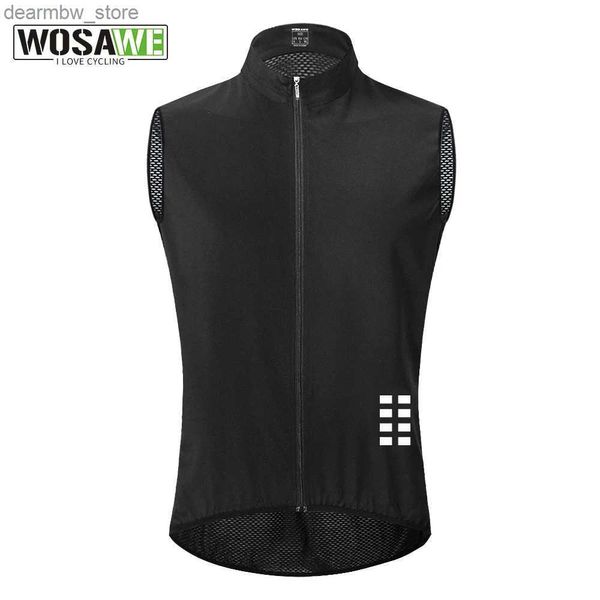 Vestes de cyclisme WOSAWE gilet de cyclisme garder au sec et au chaud maille Ciclismo sans manches vélo maillot de corps Jersey coupe-vent vêtements de cyclisme Gilet24329