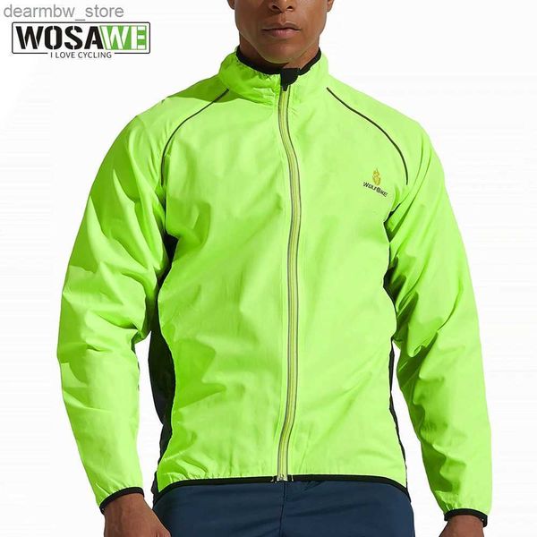 Chaquetas de ciclismo WOSAWE ciclismo a prueba de viento Jersey de manga larga cortavientos montar bicicleta impermeable chaqueta de bicicleta ropa de ciclismo abrigo deportivo para viento Men24329