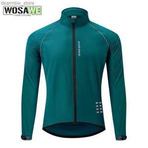 WOSAWE Heren Fietsjack Reflecterend Winddicht Waterdicht Mountainbike MTB Windjas Hardlopen Rijden Wegfiets Windjack24329