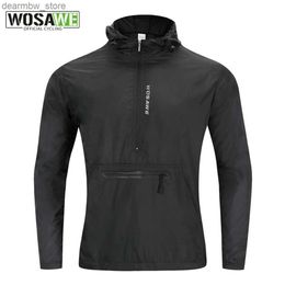 Chaquetas de ciclismo WOSAWE hombres chaqueta para correr reflectante a prueba de viento impermeable bicicleta de montaña MTB abrigo de viento montar en bicicleta ciclismo cortavientos24328