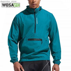 Vestes de cyclisme WOSAWE hommes vélo coupe-vent et imperméable VTT vestes à capuche VTT moto hors route vestes minces et longues maillots de vélo 24329