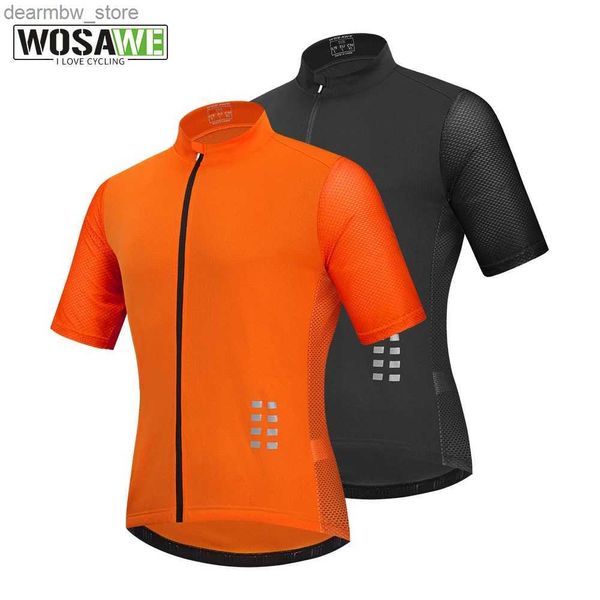 Vestes de cyclisme WOSAWE hommes maillot de cyclisme manches courtes vtt vélo chemise descente maillot Pro équipe VTT vêtements Ropa Ciclismo chemise 24329