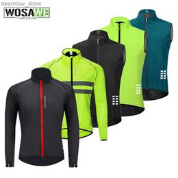 Cycling Jackets WOSAWE réfléchissant hommes veste de cyclisme coupe-vent imperméable VTT vtt vent manteau course équitation vélo coupe-vent 24329