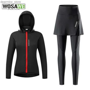 Cycling Jackets WOSAWE femmes cyclisme maillot ensemble automne Anti-UV cyclisme vélo vêtements séchage rapide montagne femme vélo vêtements Cycling Set24328