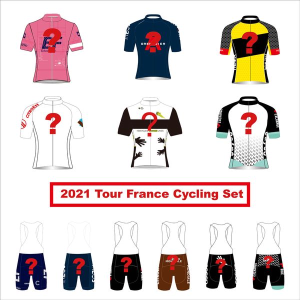 Cycling Jersey 2021 Pro Team Custom Bike Clothing Ropa Ciclismo Bicycle Wear Summer France Tour à manches courtes Maillot