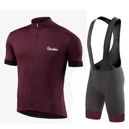 Cycling Jersey 2024 Team Raudax Men Cycling Set Racing Bicycle Clothing Pak Breadabele mountainbike kleding Sportwears 240325