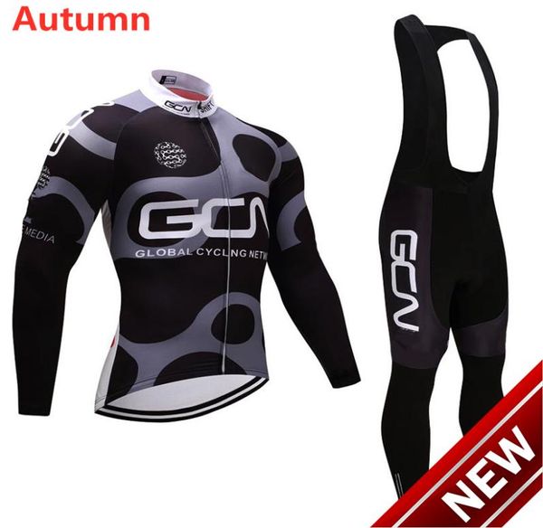 Kit de camiseta de ciclismo 2021 Pro Team Gcn Otoño Ropa de ciclismo de manga larga hombres mujeres Ropa de bicicleta de montaña Kit de pantalones con pechera Ropa Ciclismo8747317