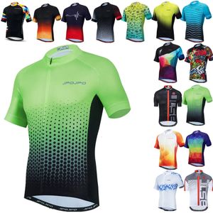 Cycling Jersey Men Bike Top TB Bicycle Shirt Mountain Road Riding Vêtements Cycliste d'été Cycliste Summer Green 240426