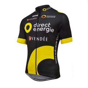 Maillot de cyclisme Pro Team Direct Energie Hommes Été Séchage rapide Uniforme de sport Chemises de vélo de route Hauts de vélo Vêtements de course Vêtements de sport en plein air Y21042306