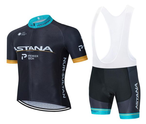 Conjunto de Jersey de Ciclismo 2020 Pro TEAM Astana, Ropa de Ciclismo de verano transpirable, camiseta para bicicleta de montaña, kit de pantalones cortos con pechera, Ropa Ciclismo1455140