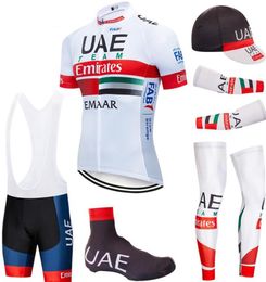 Cycling Jersey Set 2020 Pro Team UAE Cycling Clothing Ademend MTB Bike Jersey Armwarmer Legwarmer Bib Shorts Kit Ropa Ciclismo3839680