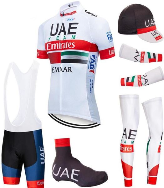Jersey de cyclisme set 2020 Pro équipe UAE UAE COMMINES CYCLAGE BRAINable MTB BILLE Jersey Armwarmer Legwarmer Bib Shorts Kit ROPA CICLISMO7091057