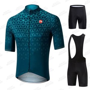 Wielertrui Set Korte Mouwen Fietskleding Maillot Fietskleding Bib Shorts Set Heren Fiets Ropa Ciclismo Triathlon 240119