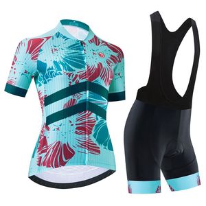 Cycling Jersey set dames fietsen set zomer buiten sport fietsen slijtage kleding ademende fietskleding MTB fietspak V20