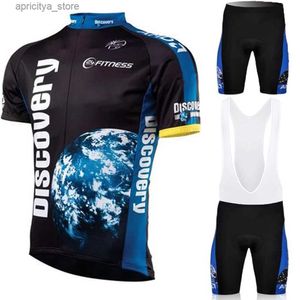 Jersey de ciclismo Sets 2021 Discovery Cycling Jersey Set Summer Cycling Ropa para hombres Camiseta de bicicleta de carretera